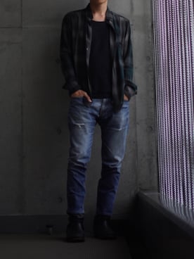 「BASECONTROL（ベースコントロール）のアイテム」を使った、コバヤシ_トシヒコさん（メンズ・163cm）の夏コーディネート