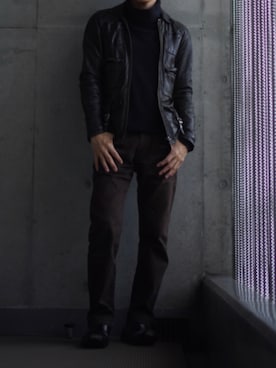 「アイテム（ブルゾン）」を使った、コバヤシ_トシヒコさん（メンズ・163cm・40代）の秋コーディネート