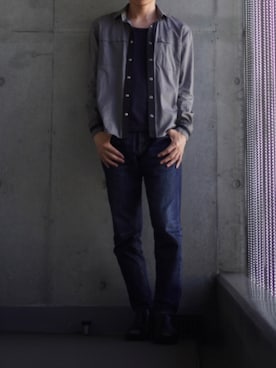 「BASECONTROL（ベースコントロール）のアイテム」を使った、コバヤシ_トシヒコさん（メンズ・163cm）の夏コーディネート