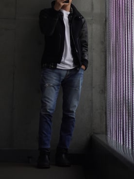 「アイテム（ブルゾン）」を使った、コバヤシ_トシヒコさん（メンズ・163cm・40代）の秋コーディネート