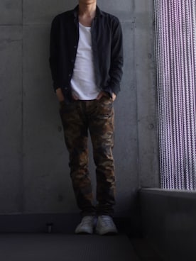 「BASECONTROL（ベースコントロール）のアイテム」を使った、コバヤシ_トシヒコさん（メンズ・163cm）の夏コーディネート