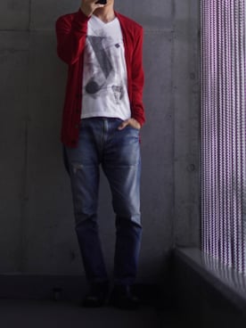 「And A（アンドエー）のアイテム（トップス）」を使った、コバヤシ_トシヒコさん（メンズ・163cm）の秋コーディネート