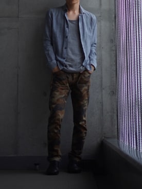 「BASECONTROL（ベースコントロール）のアイテム」を使った、コバヤシ_トシヒコさん（メンズ・163cm）の夏コーディネート