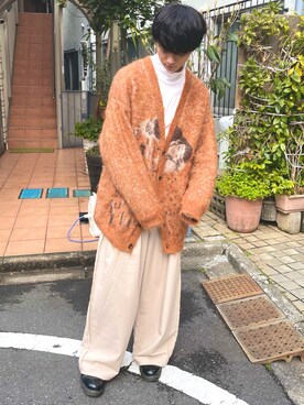 「ニットカーディガン」｜kAItoさん（メンズ・175cm・20代）の冬コーディネート
