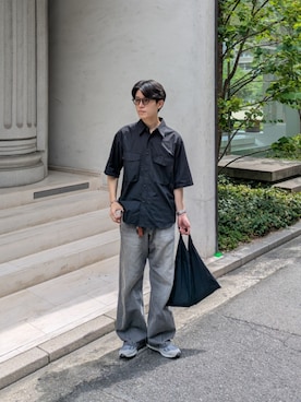 「アイテム（トートバッグ）」を使った、ひろやさん（メンズ・175cm）の夏コーディネート