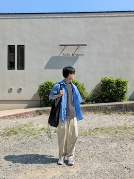 「アイテム（スウェットパンツ）」を使った、ひろやさん（メンズ・175cm・20代）の夏コーディネート