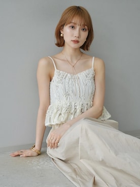 「アイテム（キャミソール）」を使った、memeさん（レディース・159cm）の冬コーディネート