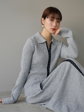 「Lumier（リュミエ）のアイテム（セットアップ）」を使った、memeさん（レディース・159cm）の冬コーディネート