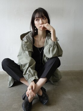 「Lumier（リュミエ）のアイテム（マウンテンパーカー）」を使った、memeさん（レディース・159cm）の春コーディネート