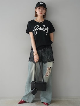 「Lumier（リュミエ）のアイテム（パンツ）」を使った、memeさん（レディース・159cm）の春コーディネート