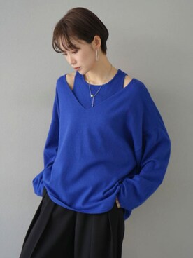 「Lumier（リュミエ）のアイテム（アンサンブル）」を使った、memeさん（レディース・159cm）の冬コーディネート