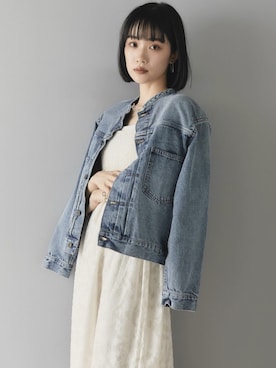 「Lumier（リュミエ）のアイテム（デニムジャケット）」を使った、memeさん（レディース・159cm）の春コーディネート