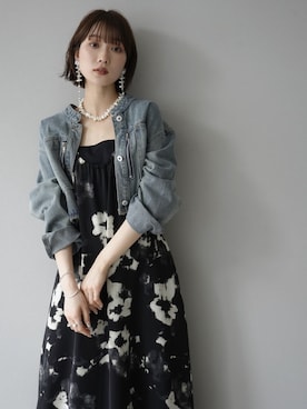 「Lumier（リュミエ）のアイテム（デニムジャケット）」を使った、memeさん（レディース・159cm）の夏コーディネート