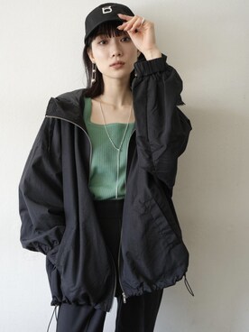 「Lumier（リュミエ）のアイテム（マウンテンパーカー）」を使った、memeさん（レディース・159cm）の春コーディネート