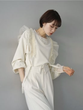 「Lumier（リュミエ）のアイテム（スウェット）」を使った、memeさん（レディース・159cm）の冬コーディネート