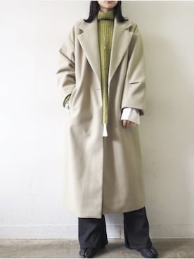 「Lumier（リュミエ）のアイテム（トレンチコート）」を使った、memeさん（レディース・159cm）の秋コーディネート
