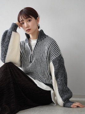 「Lumier（リュミエ）のアイテム（スカート）」を使った、memeさん（レディース・159cm）の冬コーディネート