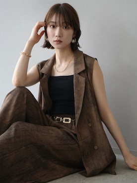 「Lumier（リュミエ）のアイテム（キャミソール）」を使った、memeさん（レディース・159cm）の夏コーディネート