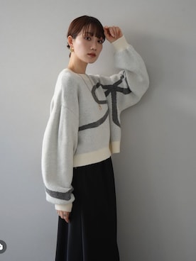 「Lumier（リュミエ）のアイテム（スカート）」を使った、memeさん（レディース・159cm）の冬コーディネート