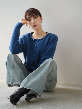 「Lumier（リュミエ）のアイテム（アンサンブル）」を使った、memeさん（レディース・159cm）の冬コーディネート