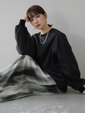 「Lumier（リュミエ）のアイテム（スウェット）」を使った、memeさん（レディース・159cm）の秋コーディネート