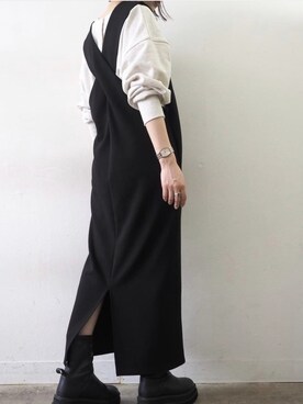 「Lumier（リュミエ）のアイテム（スウェット）」を使った、memeさん（レディース・159cm）の冬コーディネート