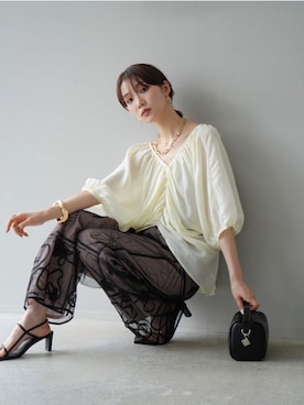 「Lumier（リュミエ）のアイテム」を使った、memeさん（レディース・159cm）の夏コーディネート