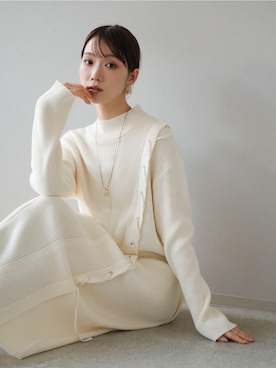 「Lumier（リュミエ）のアイテム（ワンピース）」を使った、memeさん（レディース・159cm）の秋コーディネート