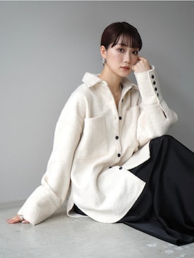 「Lumier（リュミエ）のアイテム（スカート）」を使った、memeさん（レディース・159cm）の冬コーディネート