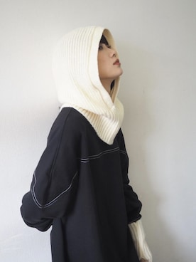 「Lumier（リュミエ）のアイテム（帽子）」を使った、memeさん（レディース・159cm）の冬コーディネート