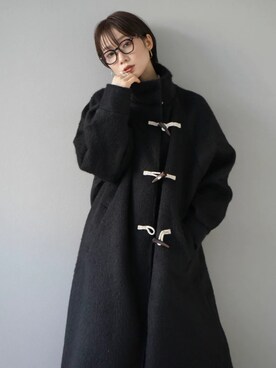 「Lumier（リュミエ）のアイテム（ダッフルコート）」を使った、memeさん（レディース・159cm）の冬コーディネート