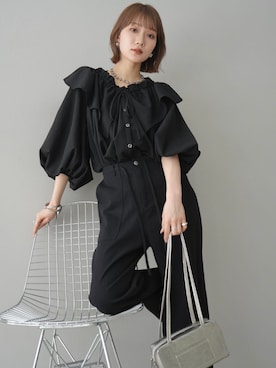 「Lumier（リュミエ）のアイテム（パンツ）」を使った、memeさん（レディース・159cm）の春コーディネート