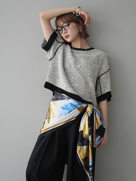 「Lumier（リュミエ）のアイテム（パンツ）」を使った、memeさん（レディース・159cm）の春コーディネート