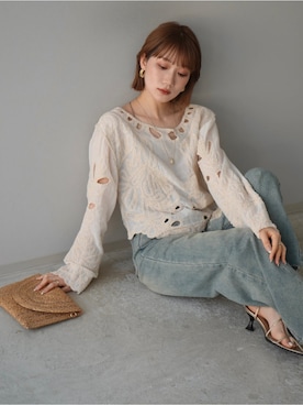 「Lumier（リュミエ）のアイテム（パンツ）」を使った、memeさん（レディース・159cm）の春コーディネート