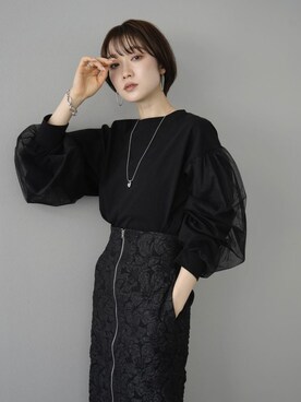 「Lumier（リュミエ）のアイテム（スウェット）」を使った、memeさん（レディース・159cm）の春コーディネート