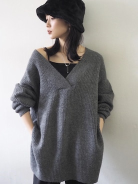 「Lumier（リュミエ）のアイテム（帽子）」を使った、memeさん（レディース・159cm）の秋コーディネート