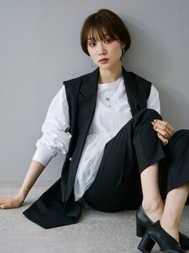 「Lumier（リュミエ）のアイテム（スウェット）」を使った、memeさん（レディース・159cm）の春コーディネート