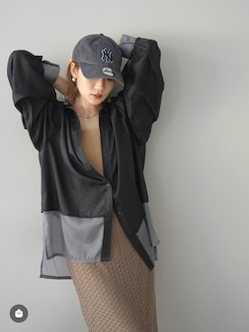 「Lumier（リュミエ）のアイテム（スカート）」を使った、memeさん（レディース・159cm）の春コーディネート