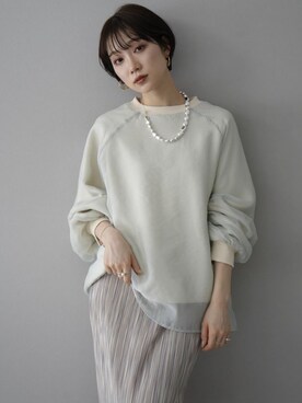 「Lumier（リュミエ）のアイテム（スウェット）」を使った、memeさん（レディース・159cm）の冬コーディネート