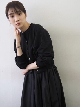 「Lumier（リュミエ）のアイテム（スウェット）」を使った、memeさん（レディース・159cm）の冬コーディネート