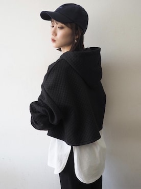 「Lumier（リュミエ）のアイテム（スウェット）」を使った、memeさん（レディース・159cm）の冬コーディネート