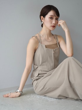 「Lumier（リュミエ）のアイテム（ワンピース）」を使った、memeさん（レディース・159cm）の冬コーディネート