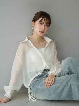 「Lumier（リュミエ）のアイテム（キャミソール）」を使った、memeさん（レディース・159cm）の夏コーディネート
