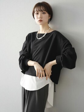 「Lumier（リュミエ）のアイテム（スウェット）」を使った、memeさん（レディース・159cm）の冬コーディネート