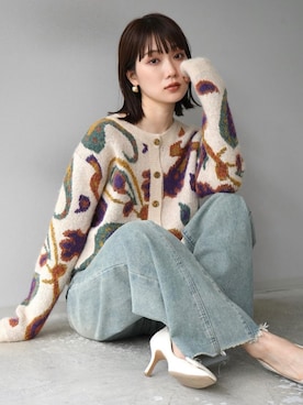 「アイテム（ニット/セーター）」を使った、memeさん（レディース・159cm）の秋コーディネート