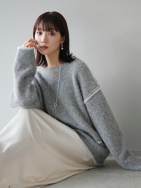 「Lumier（リュミエ）のアイテム（スカート）」を使った、memeさん（レディース・159cm）の冬コーディネート