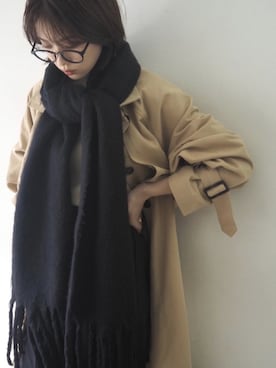 「Lumier（リュミエ）のアイテム（トレンチコート）」を使った、memeさん（レディース・159cm）の秋コーディネート