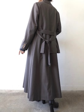 「Lumier（リュミエ）のアイテム（トレンチコート）」を使った、memeさん（レディース・159cm）の秋コーディネート