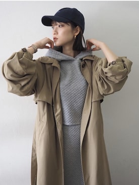 「Lumier（リュミエ）のアイテム（パーカー）」を使った、memeさん（レディース・159cm）の冬コーディネート