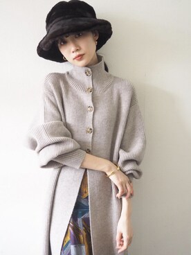「Lumier（リュミエ）のアイテム（帽子）」を使った、memeさん（レディース・159cm）の秋コーディネート